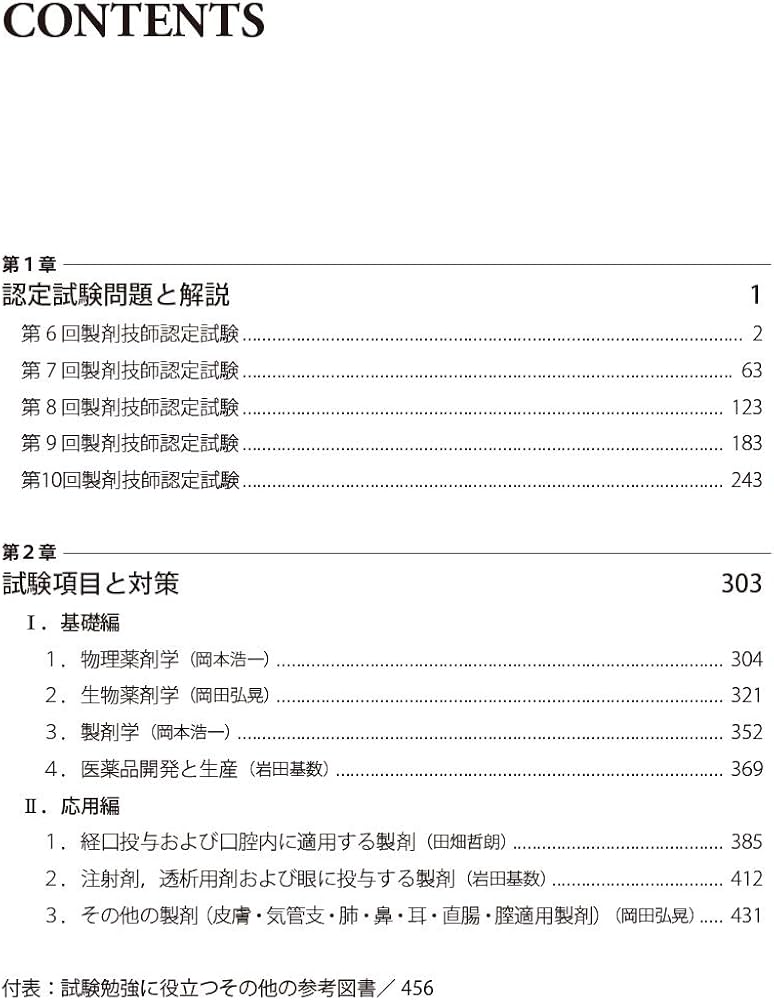 日本薬剤学会認定 製剤のツボ 「製剤技師」試験問題集・参考書